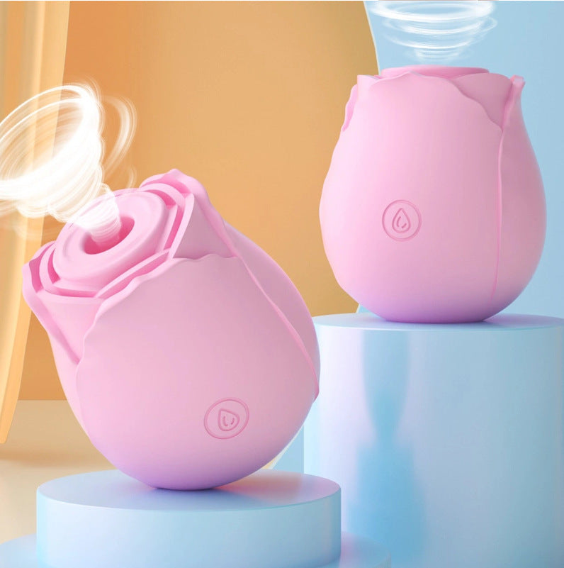 Huafeihua Rose Sucking Tongue Licking Vibrating Vibrating Egg Female Toy Articles