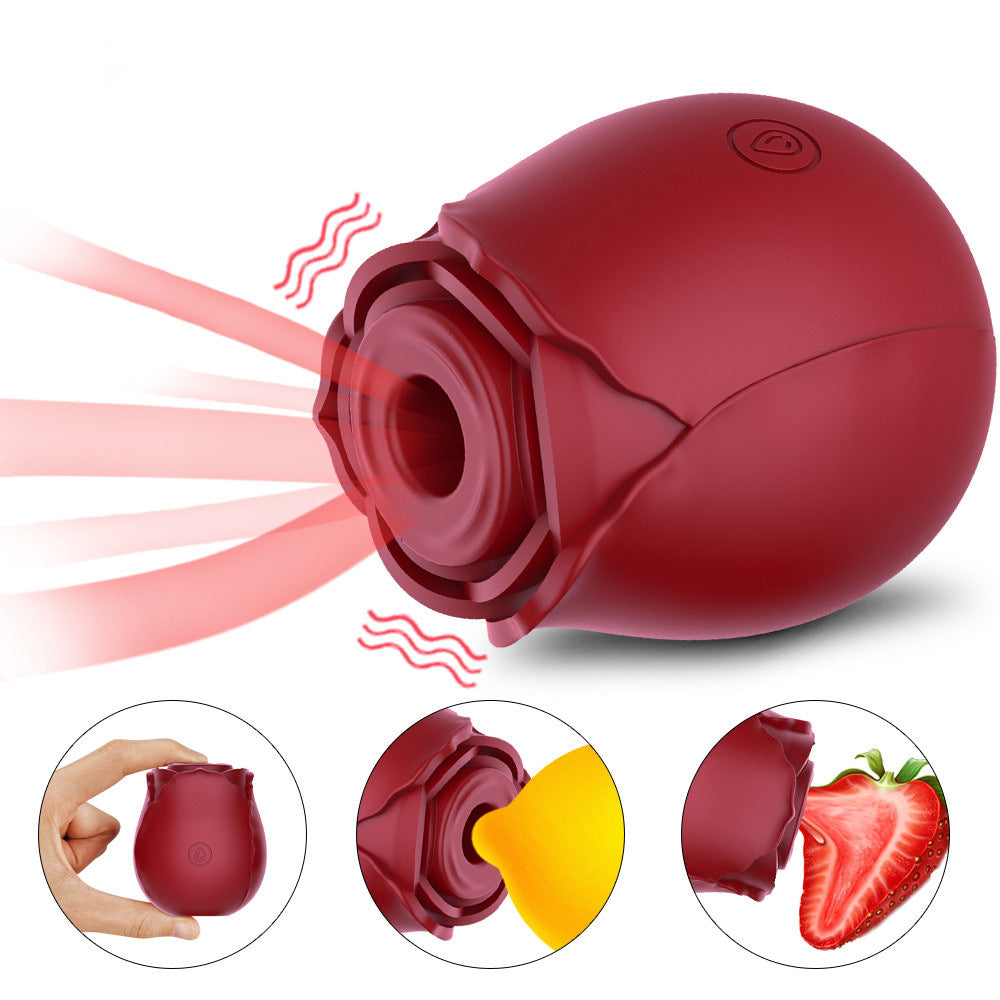 Huafeihua Rose Sucking Tongue Licking Vibrating Vibrating Egg Female Toy Articles