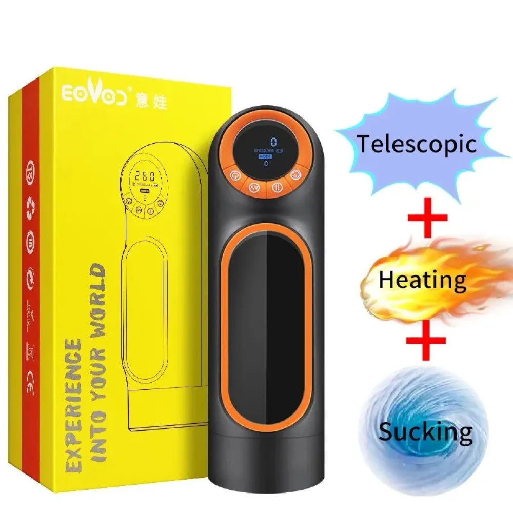 Telescopic Sucking Masturbator Heating Adult Toy for Men-1