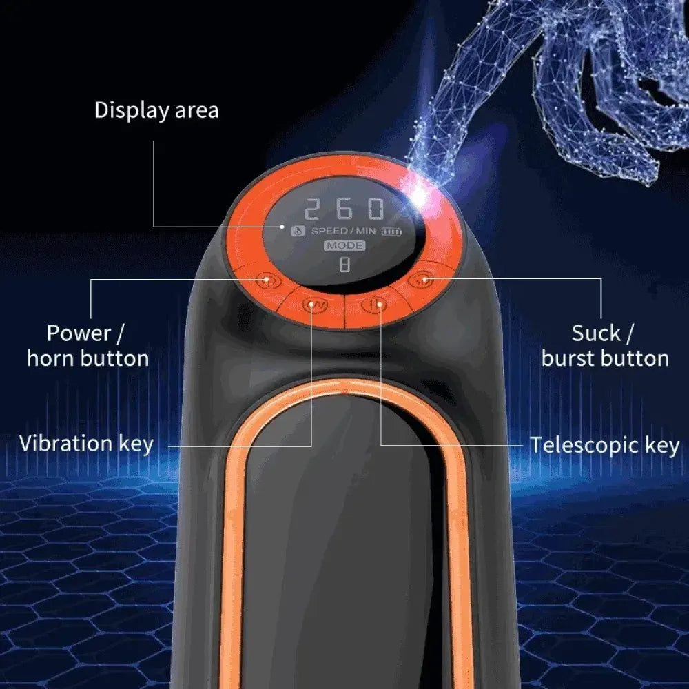 Telescopic Sucking Masturbator Heating Adult Toy for Men-4