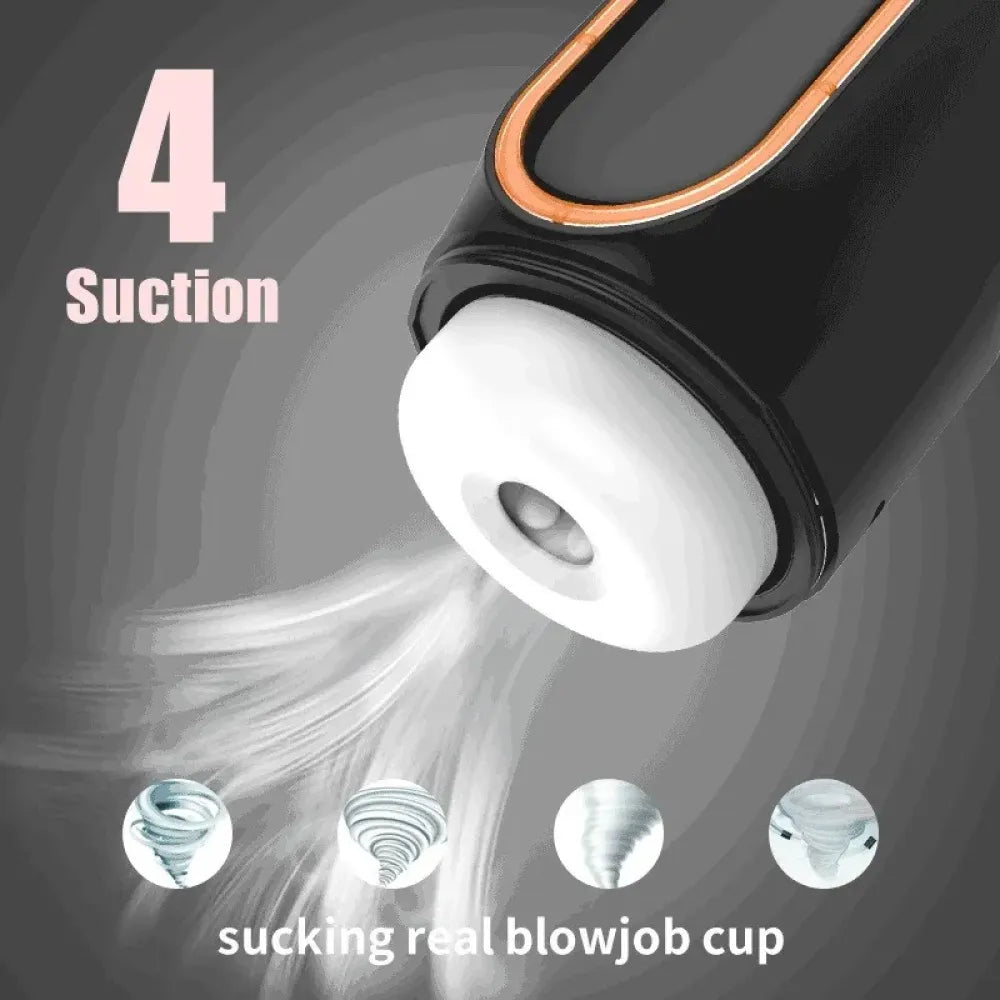 Telescopic Sucking Masturbator Heating Adult Toy for Men-2